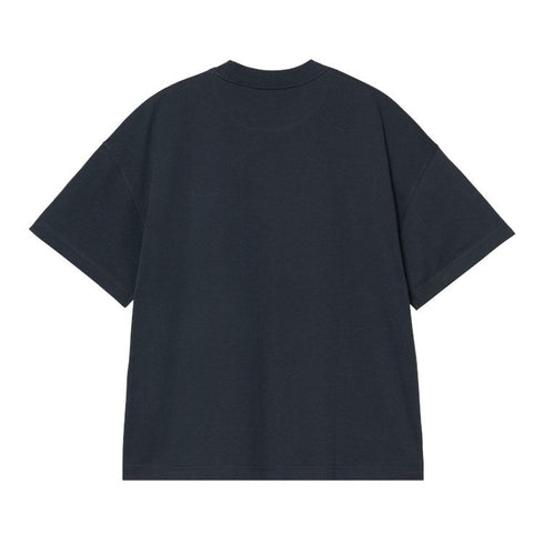 Carhartt Wip S/S Signature Script T-Shirt - Deep Night / Glassy Pink - Streetart.fr